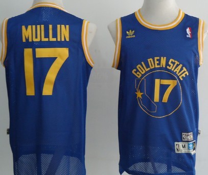 Golden State Warriors #17 Chris Mullin Blue Swingman Throwback Jersey