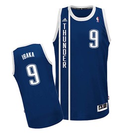 Oklahoma City Thunder #9 Serge Ibaka 2013 Navy Blue Swingman Jersey